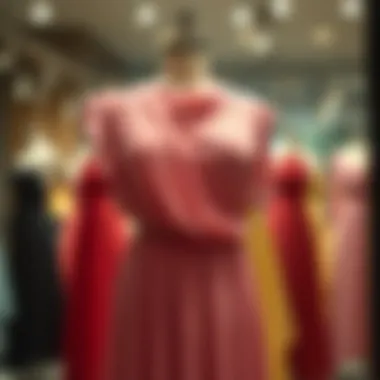 Elegant Drape of Plus Size Chiffon Dress Elegant plus size chiffon dress draped on a mannequin