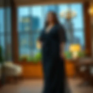 Stylish Look in Formal Setting Stylish plus size chiffon dress in a formal setting