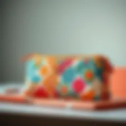 Elegant modern pop up pencil case design showcasing vibrant patterns