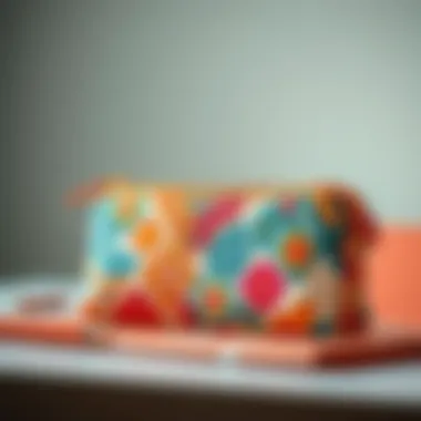 Elegant modern pop up pencil case design showcasing vibrant patterns