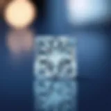 Close-up of a princess cut VVS diamond showcasing its brilliance