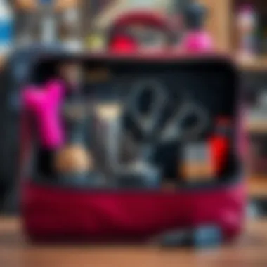 Mastering Organization: Essential Tools for Hair Stylists A well-organized tool bag showcasing professional hairstyling tools.