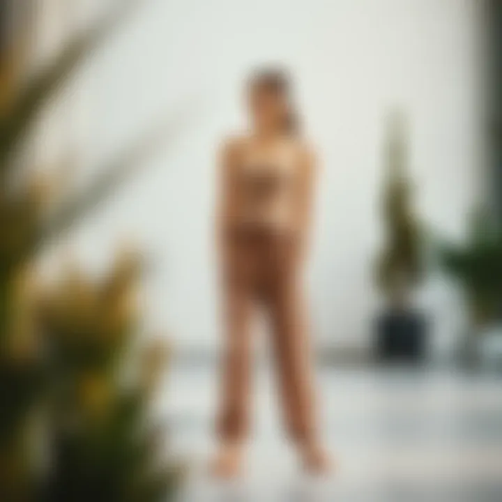 Chic Styling of Ribbed Lounge Pants Cozy ribbed lounge pants styled with a chic top