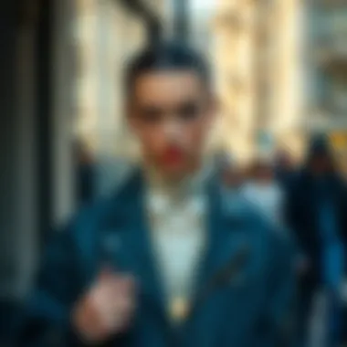 Fashion-forward outfit paired with a septum d ring as a statement accessory