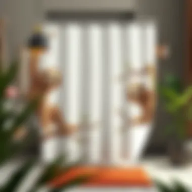 Artistic representation of sloth shower curtains in a chic decor