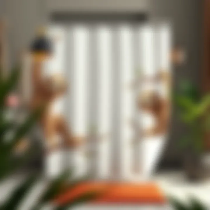 Artistic representation of sloth shower curtains in a chic decor