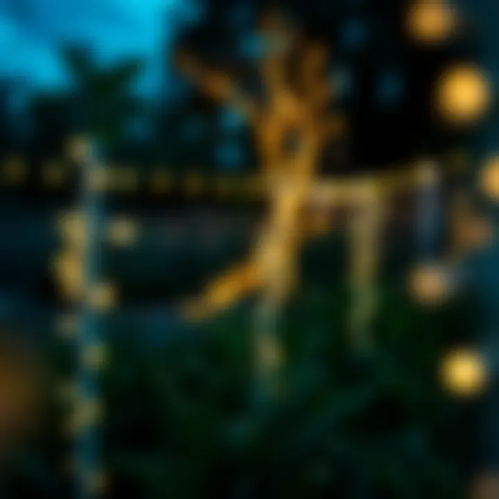 Dusk Illumination with Solar Fairy Lights Solar fairy lights illuminating a serene garden at dusk