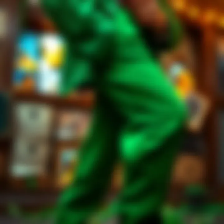 Stylish Green Trousers Stylish green trousers for St. Patrick's Day celebration