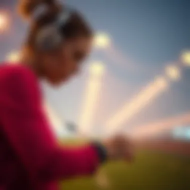 Conceptual image showcasing the integration of technology and fitness