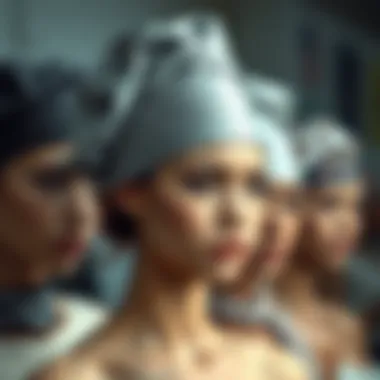 A fashionable collage of contemporary styling options for head accessories