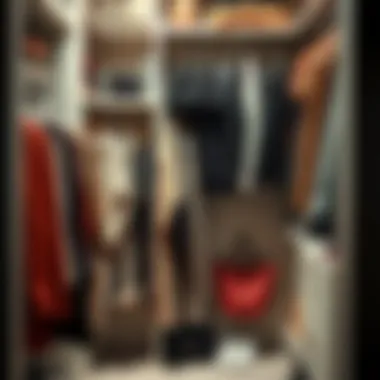 Stylish closet interior featuring various clothes hanger organizers