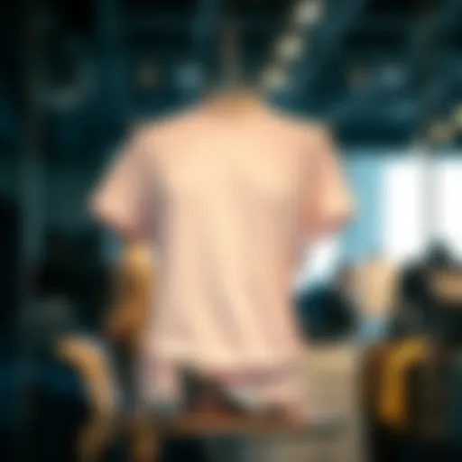 A stylish t-shirt draped elegantly on a mannequin, showcasing its versatility.