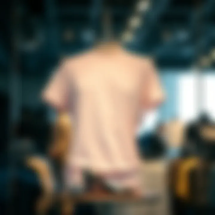 Versatile T-Shirt Display A stylish t-shirt draped elegantly on a mannequin, showcasing its versatility.