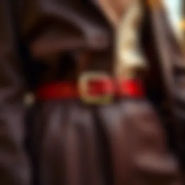 A close-up of a sexy belt as a statement accessory, reflecting personal style.