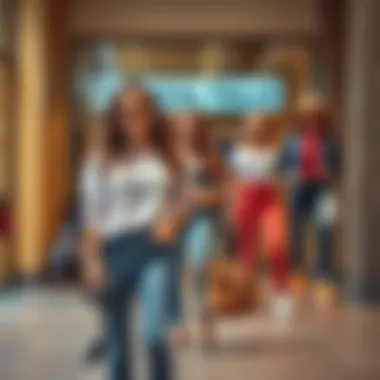 Pairing jeans with trendy tops and accessories