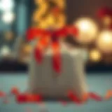 Elegant gift bag with drawstring ribbon