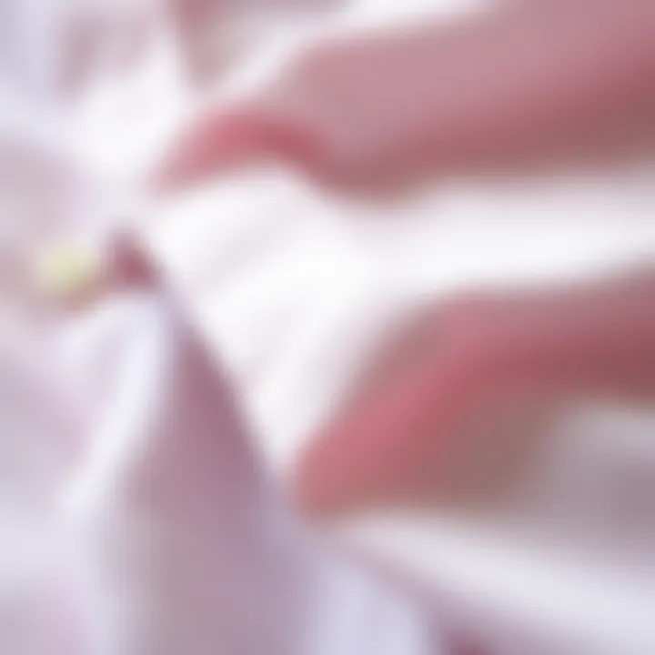 Close-up of fabric texture showcasing the quality of the shirt dress