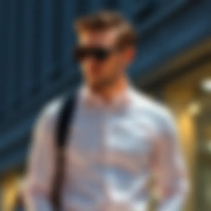 A stylish Stein Mart dress shirt paired with accessories for a complete look