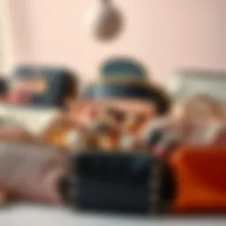 Elegant array of diverse makeup bags in various materials