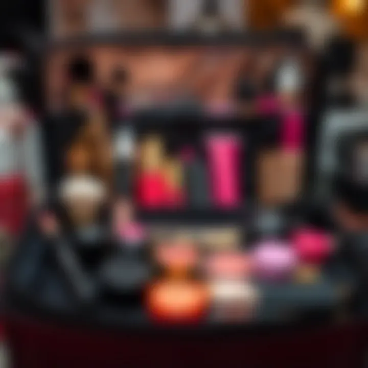 Optimal Organization in Makeup Bags Organized makeup bag showcasing optimal space utilization