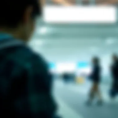 An artistic representation of consumer engagement with Nike's minimalist branding