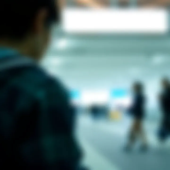 An artistic representation of consumer engagement with Nike's minimalist branding