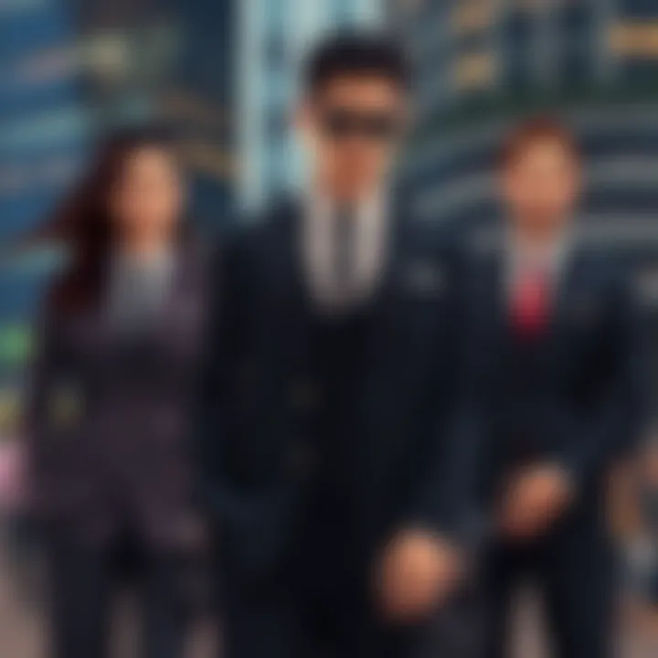 Modern interpretations of suit uniforms in contemporary settings