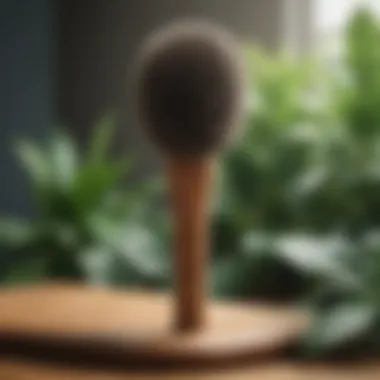 Eco-friendly silicone wash brushes displayed with natural materials