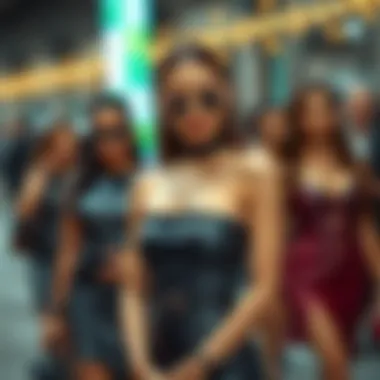 Notable fashion icons wearing leather tube dresses at events