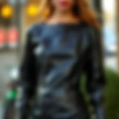 Versatile Styles of Leather Tube Dress Fashion illustration of a leather tube dress in various styles