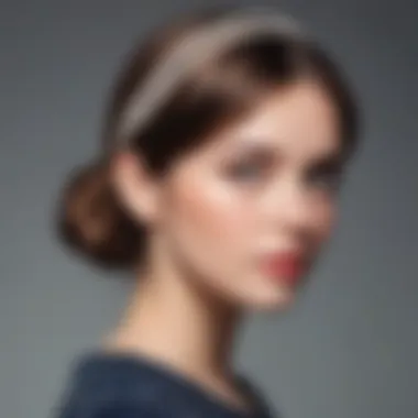 Showcasing Unique Elastic Headband Style Fashionable individual showcasing a unique elastic headband style