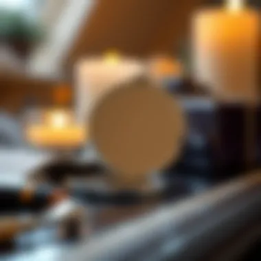 Silver compact mirror as a sophisticated gift