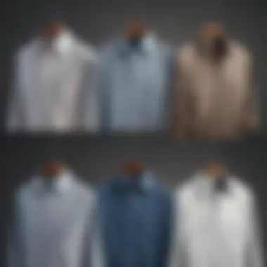 A comparison chart illustrating different types of shirt holders and their features