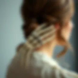 A stylish skeleton hand hair clip showcasing intricate design.