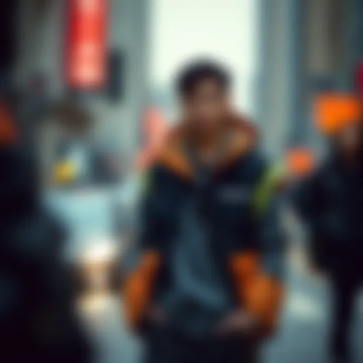 Dynamic layering with practice vests in urban fashion