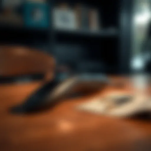 A sleek fabric shaver on a wooden table