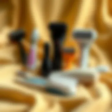 Selection of Lint Removers An array of different lint removers displayed on a soft fabric