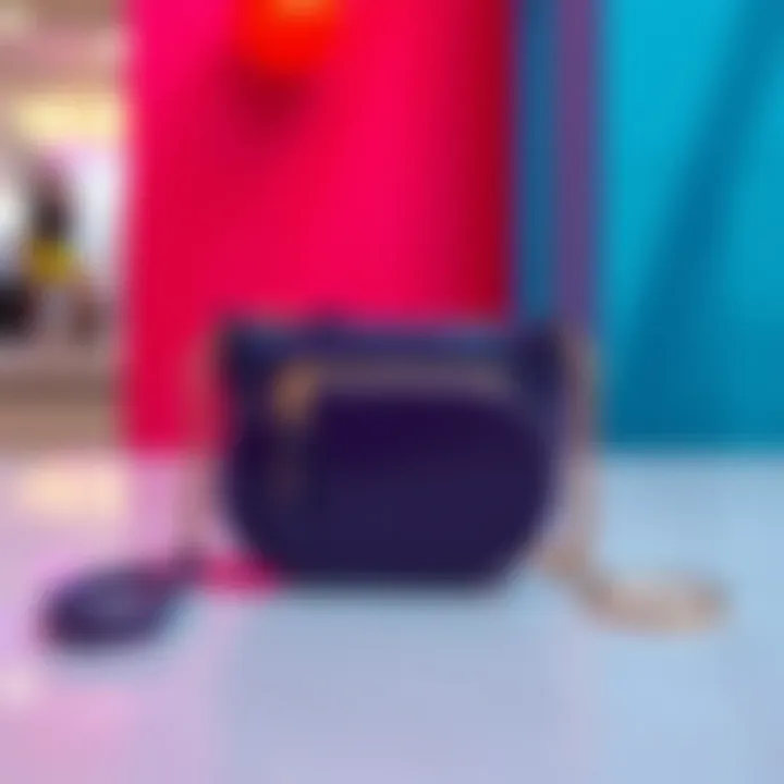 A Chic Perspective on the Crossbody Coin Purse Stylish crossbody coin purse displayed against a vibrant backdrop