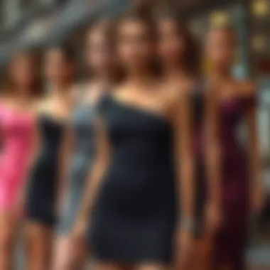 Different fabric options for bodycon mini dresses