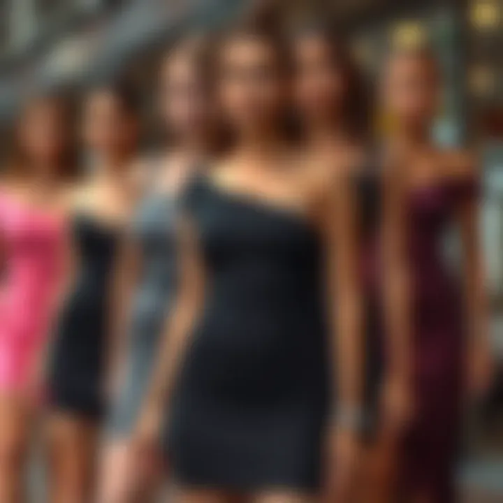 Different fabric options for bodycon mini dresses