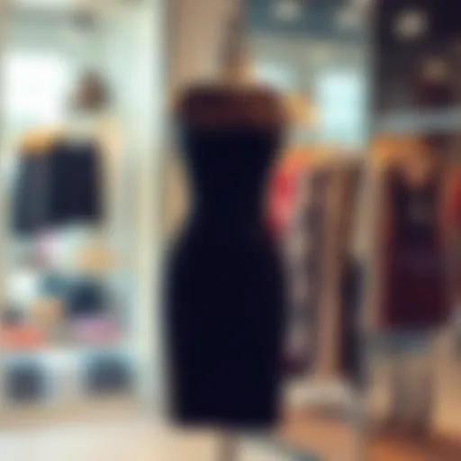 A stylish bodycon mini dress displayed on a mannequin in a boutique setting