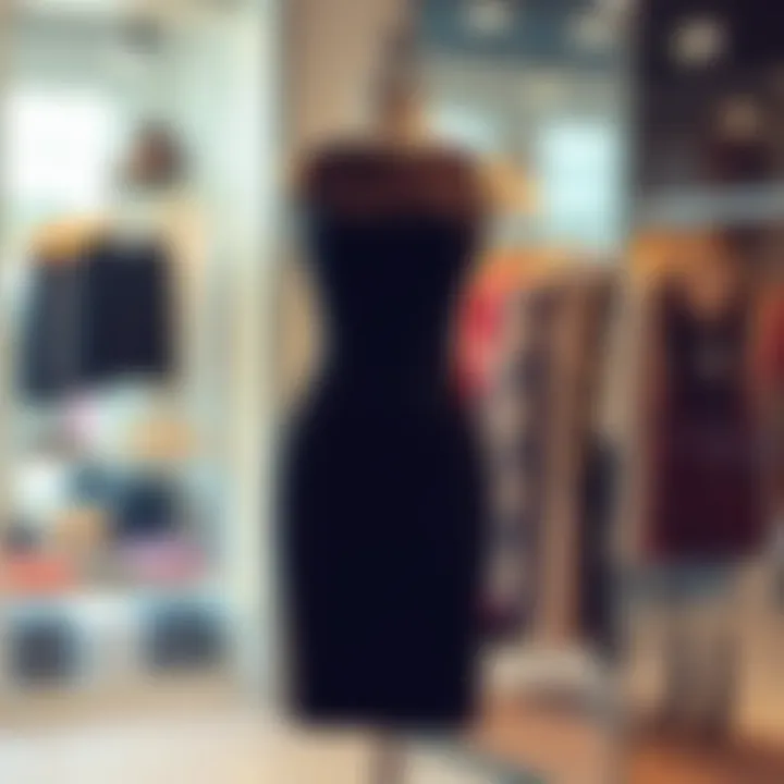 A stylish bodycon mini dress displayed on a mannequin in a boutique setting