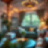 Artistic representation of a 'This is My Happy Place' metal sign in a cozy living room