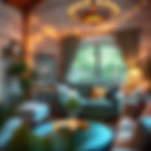 Cozy Living Room with Metal Sign Artistic representation of a 'This is My Happy Place' metal sign in a cozy living room