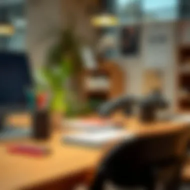 Stylish pop up pencil case featured in a trendy student workspace setting