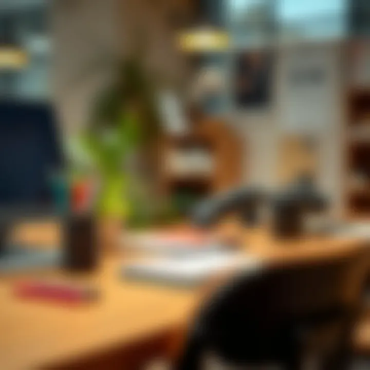 Stylish pop up pencil case featured in a trendy student workspace setting