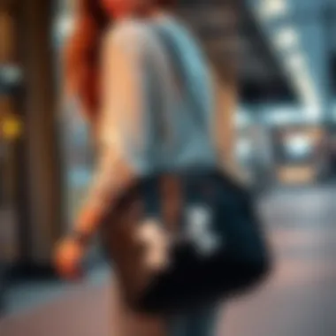 Under Armour shoulder bag styled with casual outfit