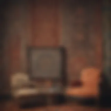 A collection of vintage tapestries displayed artistically on a wall