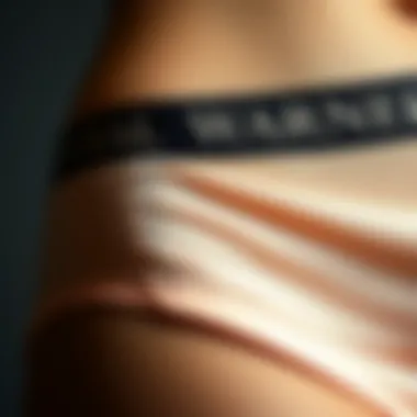 Close-up of the fabric texture of Warners tummy control panties