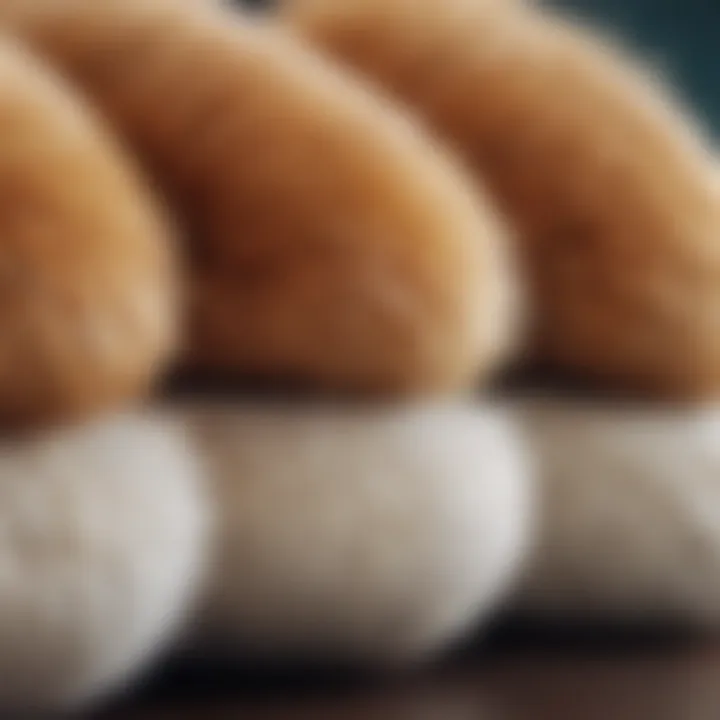 Close-up of diverse materials used in furry sliders showcasing texture and quality.